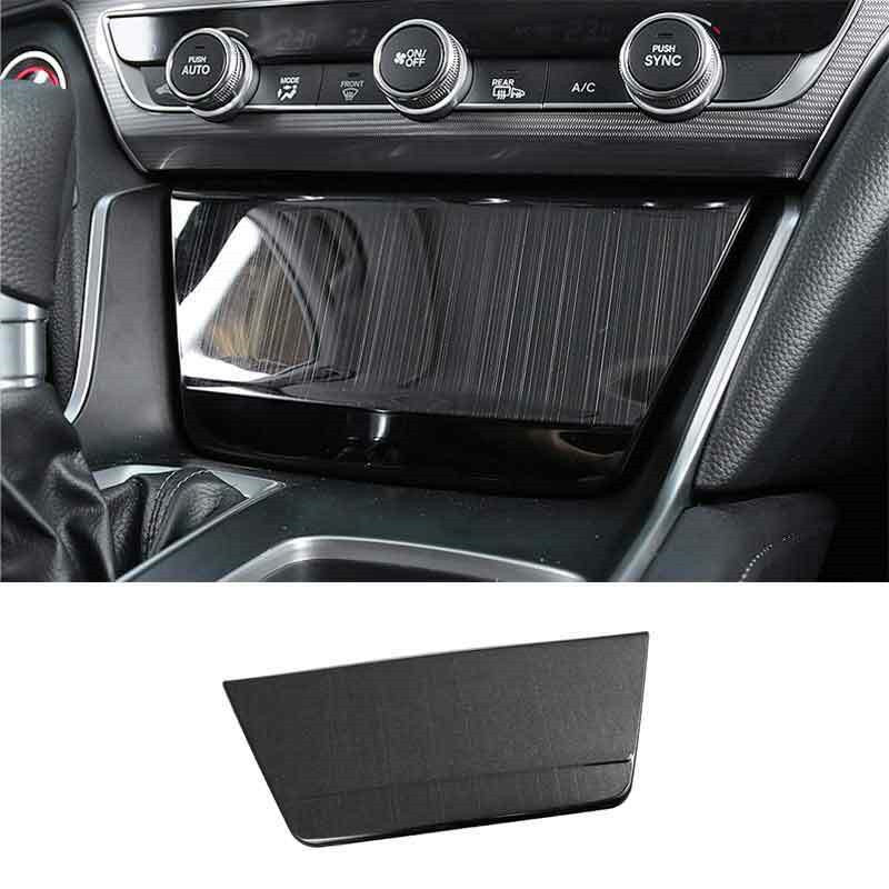 for Honda Accord 2018-2022 Black ABS Center Console Cigarette Lighter Panel Trim