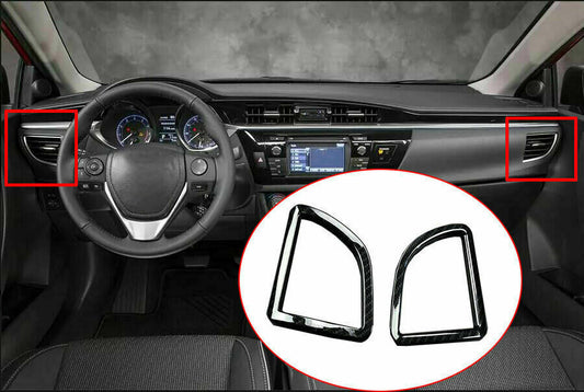 for Toyota for Corolla 2014-2016 Carbon Fiber Dashboard Air Outlet Vent Frame Trim