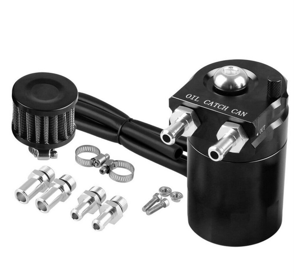 3/8  9/16 Adapters Universal Car Oil Catch Reservoir Can Tank+Air Filter Kit