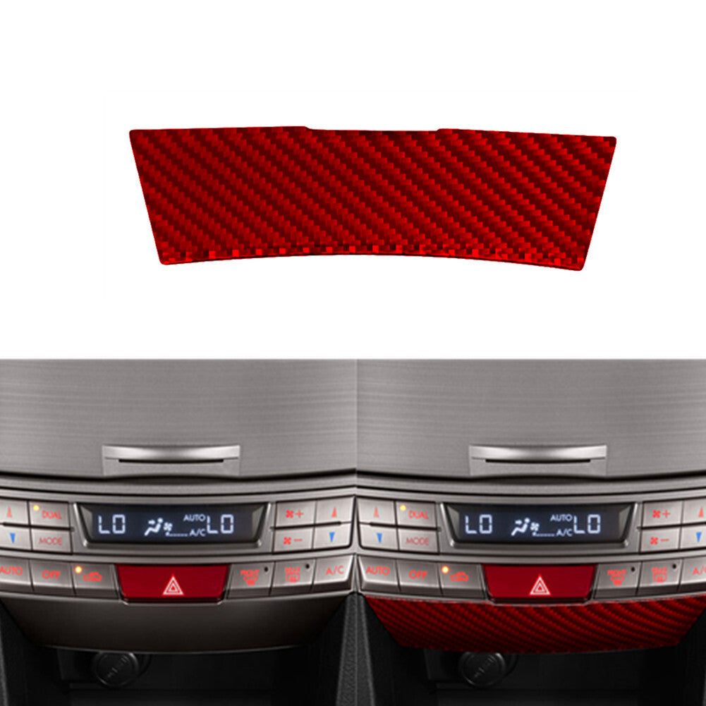 Red Carbon Fiber Below Center Console Cover for Subaru Legacy Outback 2010-2014