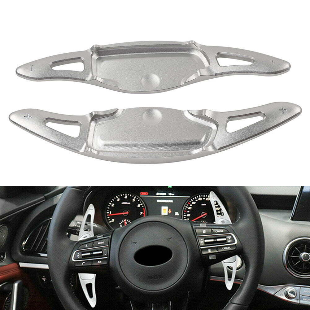 For 18-up for Kia Stinger CK K8 Silver Steering Wheel Paddle Shifter Extension