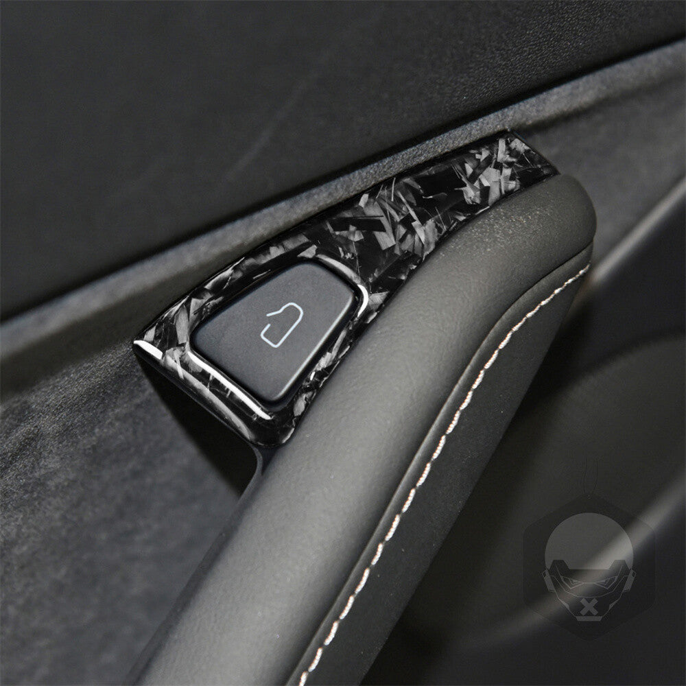 for Tesla Model 3 / Y 2017-22 Window Lift Switch Button Trim Forged Carbon Fiber