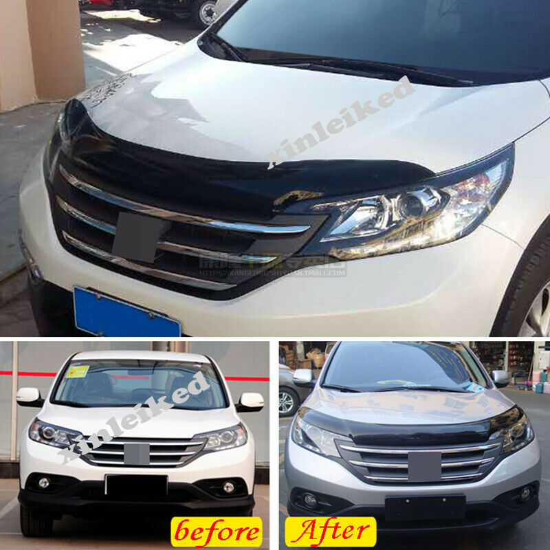 for Honda CRV CR-V 2012-2016 Black Acrylic Front Bonnet Hood Guard Garnish Cover
