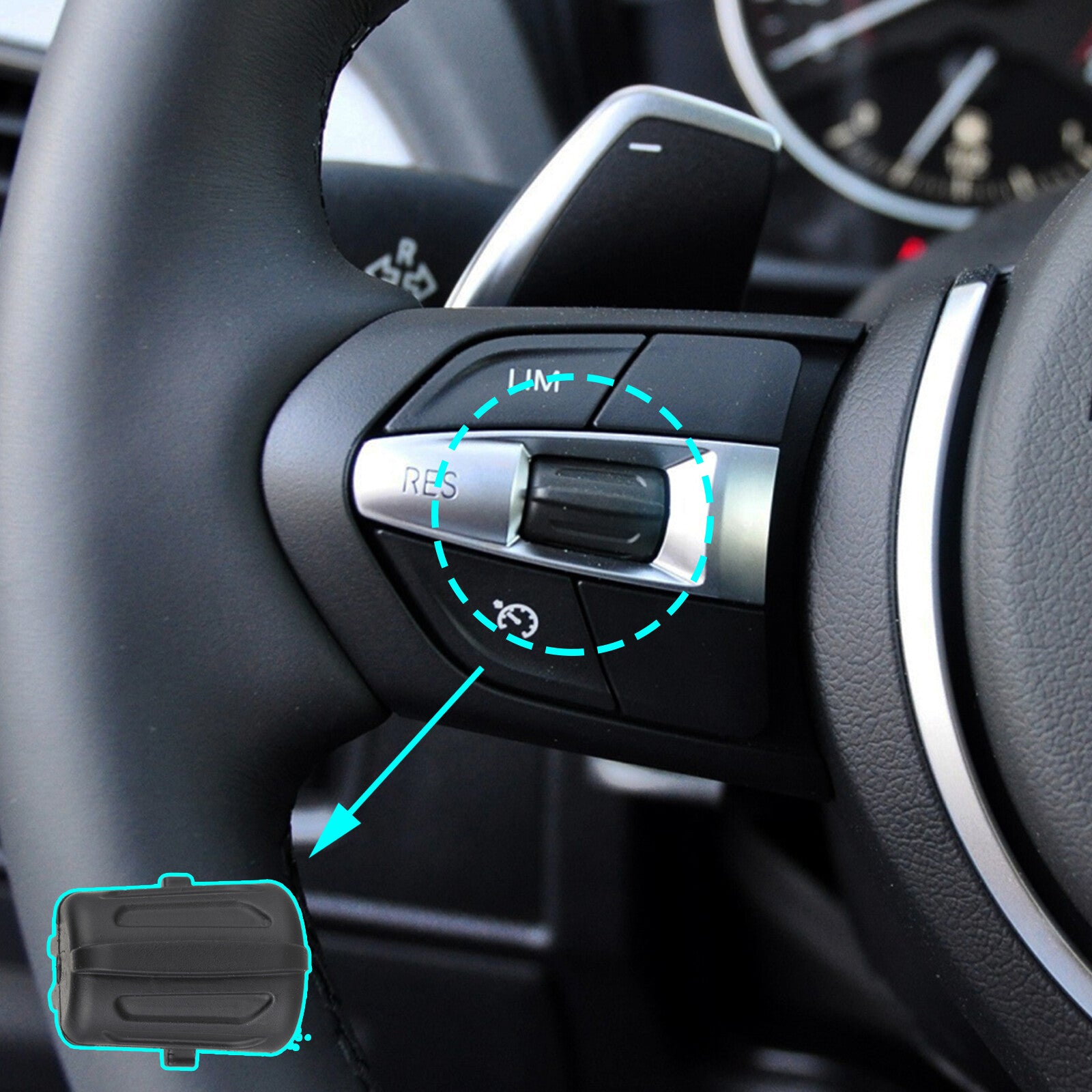 for BMW F30, F20 F10 M sports steering wheel cruise control switch button rocker left