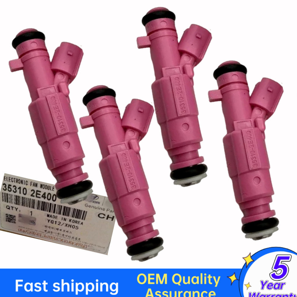 4PCS Fuel Injector For 11-17 for Hyundai for Elantra for Kia Forte Soul 1.8L 2.0L 353102E400