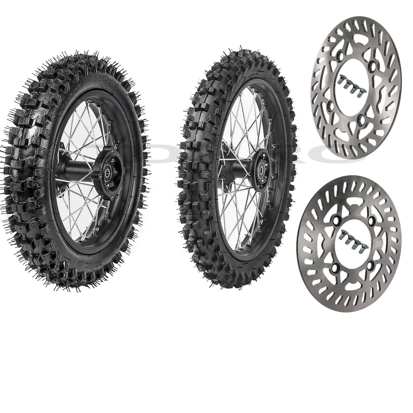 Front Rear 60/100-14 80/100-12 Wheel Rim Tyre KX65 CRF 110cc 125cc 140 Dirt Bike