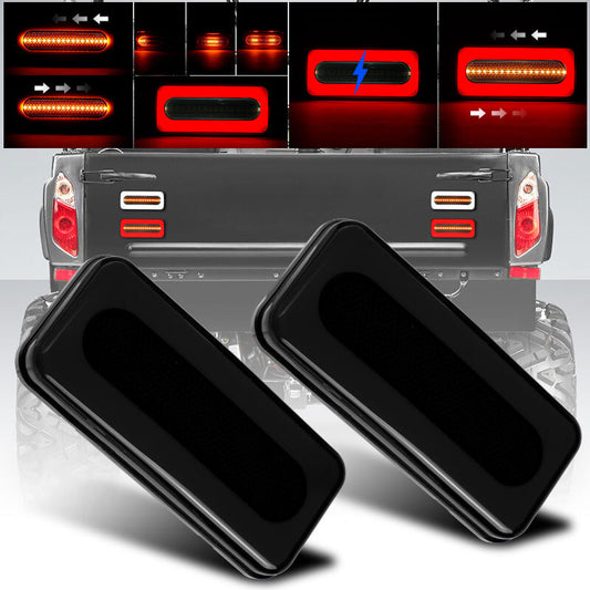 Universal Truck Sequential LED Light Bar Tail Lamp Turn Signal DRL Red/Amber ATV