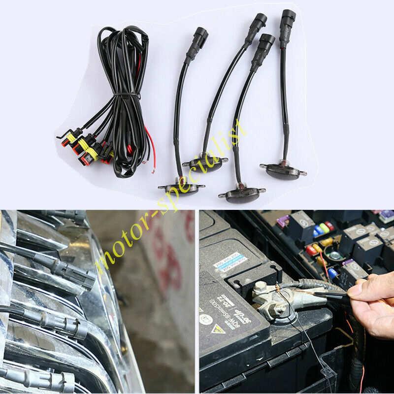 for Ford Bronco Sport 2021-24 Front Grille Smoke LED Light Style DRL Lamp