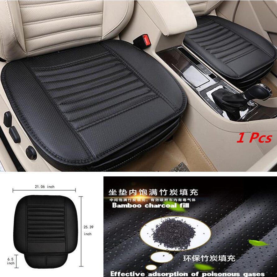 Black Breathable PU Leather Bamboo Charcoal Car Office Seats Chair Cover Cushion