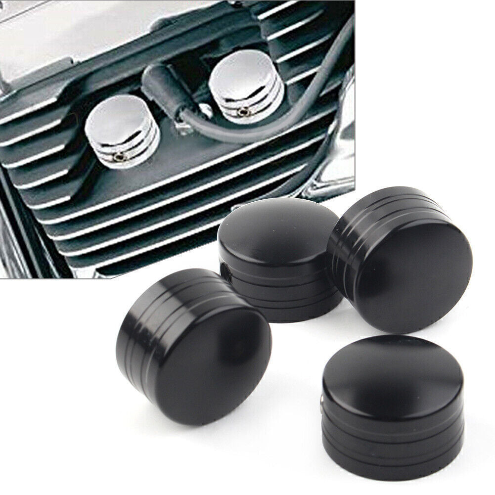Head Bolt Spark Plug Covers for Harley Sportster XL Twin Cam Touring Black 4pcs