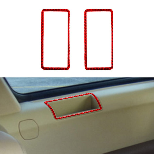 Red Door Storage Slot Frame Trim Cover Carbon Fiber for Mercedes R-Class 2009-12