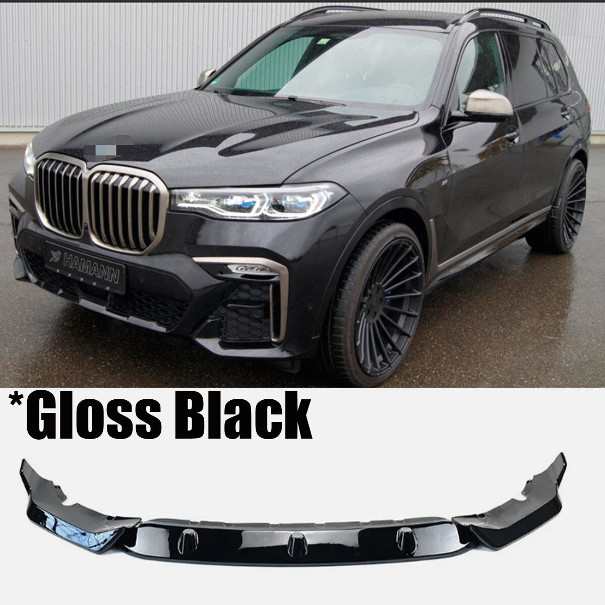 Performance Front Lip Splitter Kit for BMW G07 X7 M Sport 2019-2022 Gloss Black