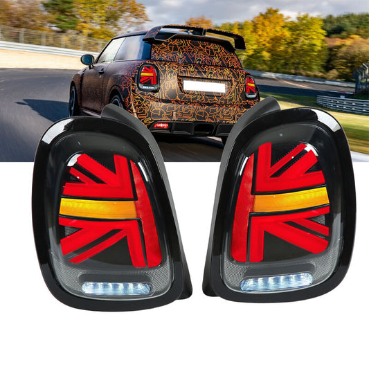 Two-pack of smoked LED taillights suitable for BMW for MINI Cooper F55 F56 F57 (2014-2019)