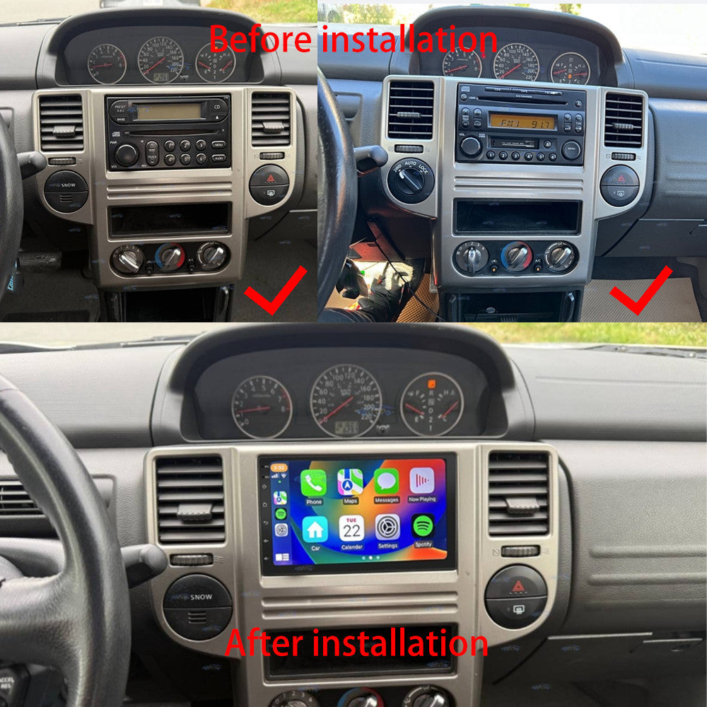 for Nissan for X-trail 2002-2011 7inch CarPlay Android Car Stereo Radio GPS Screen