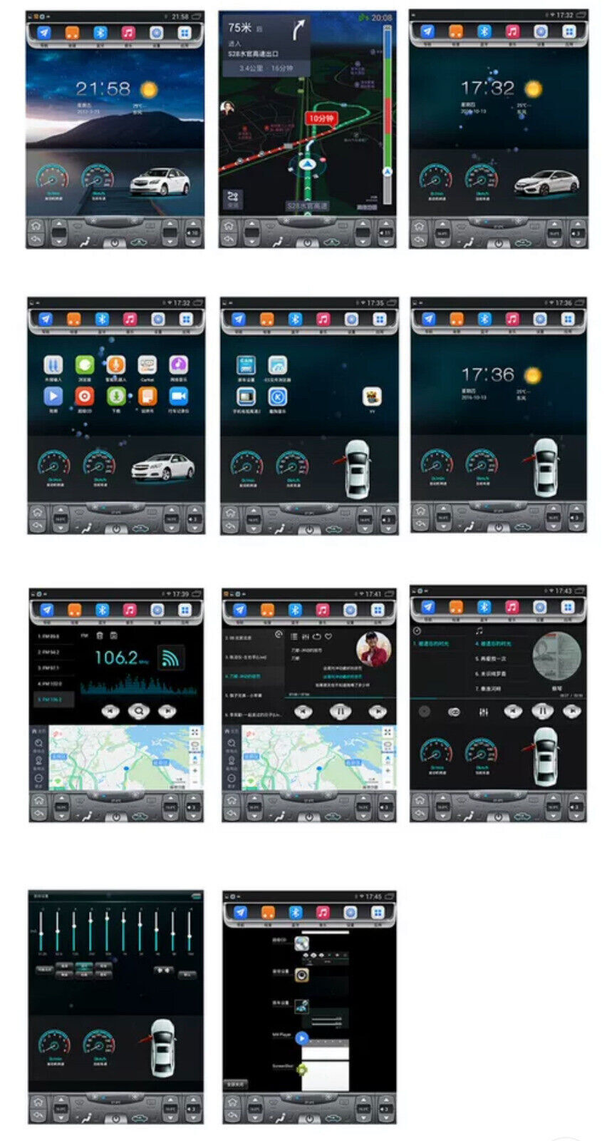 12.1 Touchscreen radio 05~15 Android GPS Navigation for Toyota Fortuner Hilux