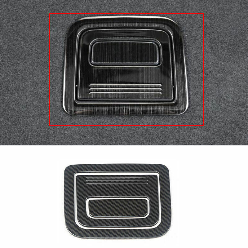 for Audi Q5 2018-2024 Carbon Fiber Steel Inner Rear Trunk Handle Cover Trim 3Pcs