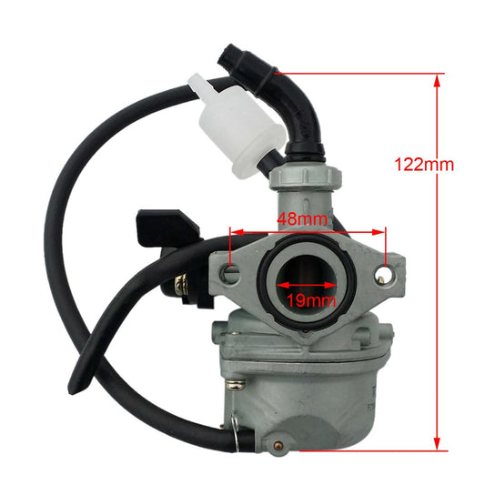 Molkt 19mm carburetor suitable for Apollo RFZ 125cc pit bike, taotao 110 70cc 4-wheel bike.