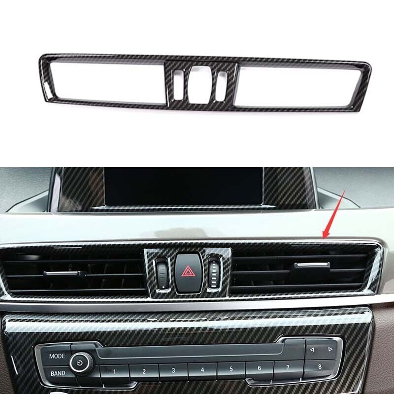 Central Console ABS Carbon Fiber Air Outlet Vent Trim for BMW X1 F48 2016-2022