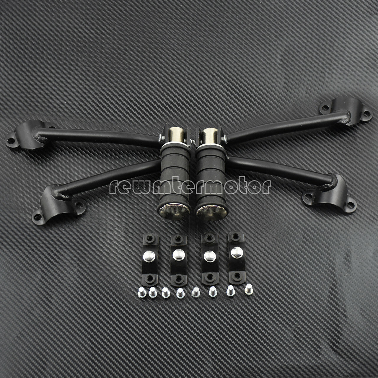 Motorcycle Rear Passenger Footpegs Mounts Black Kit Fit for Kawasaki Vulcan 650