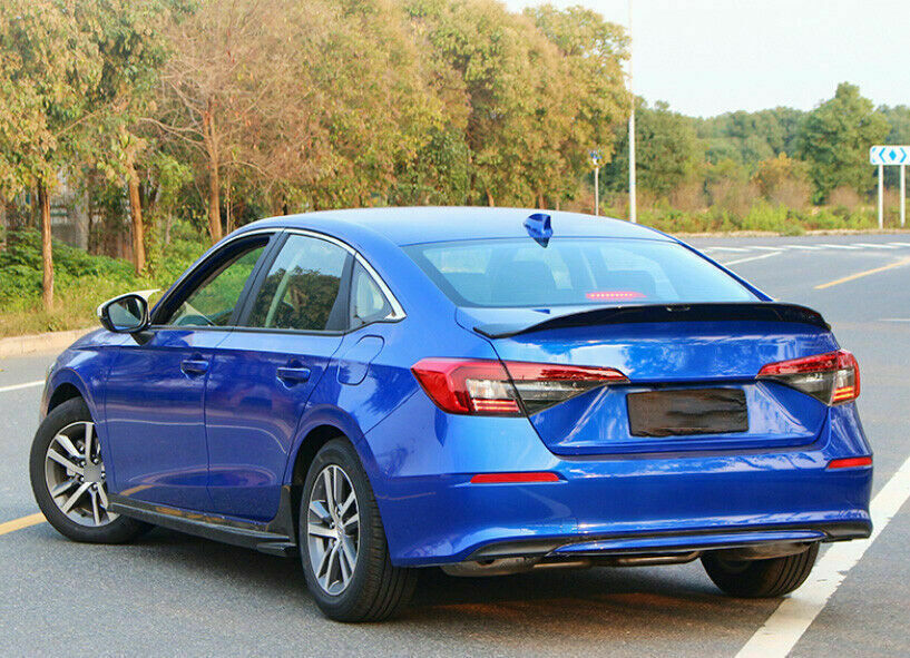 for Honda for Civic 11th 2022-2023 Carbon Fiber Rear Trunk Lip Spoiler Wing Flap ABS