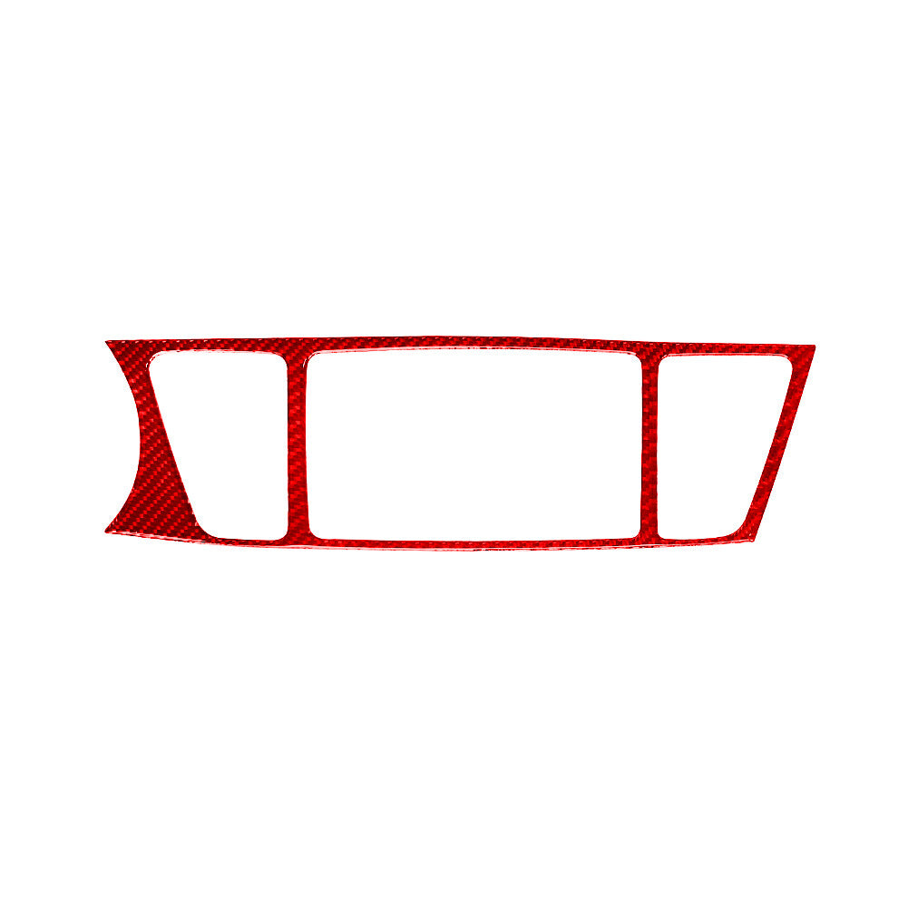 Red Carbon Fiber Navigation+ Air Vent Frame Cover Trim for KIA Cadenza 2014-2016