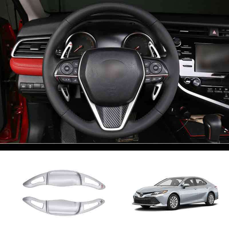 Silver Steering Wheel Shift Paddles Shifter Extension for Toyota for Camry 2018-2023