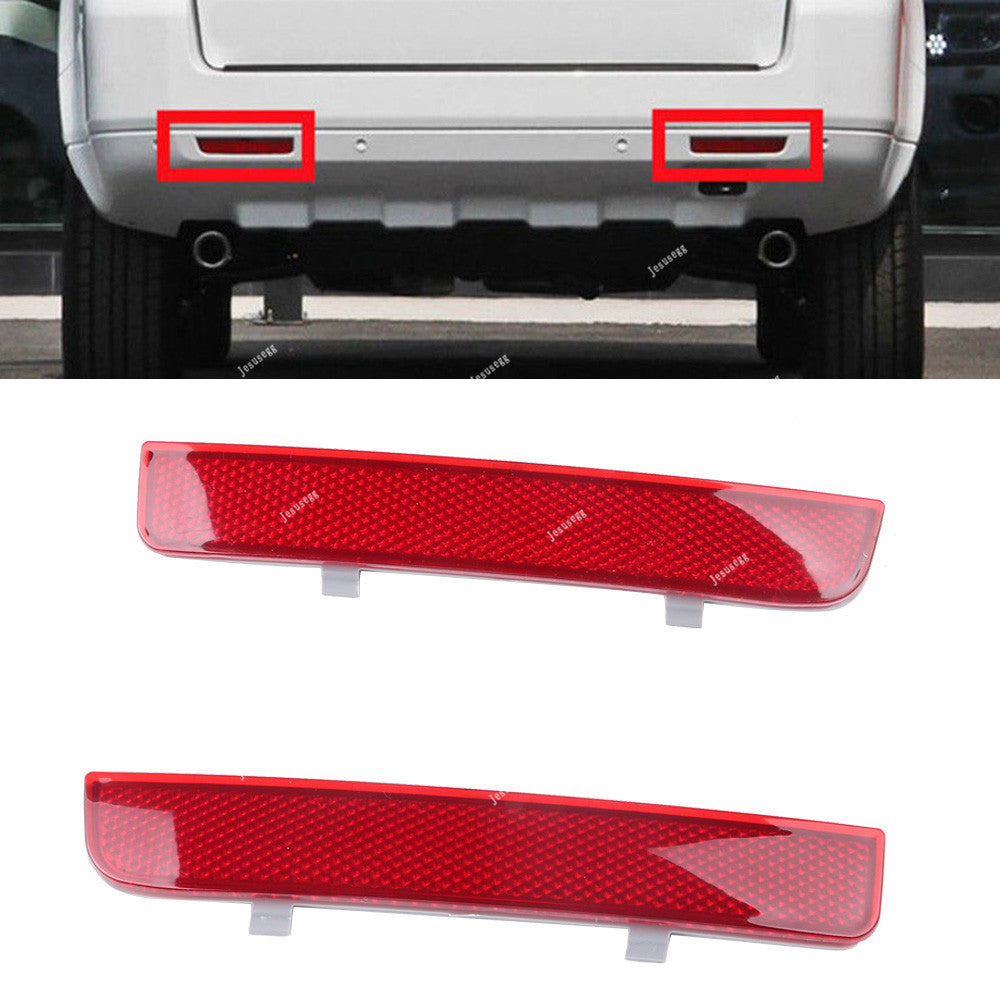 2pcs Red Lens Rear Bumper Reflector LED Stop Brake Light for LAND ROVER LR2
