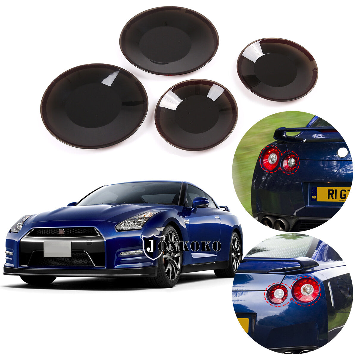 Gloss black tailgate handle and logo badge cover trim for Ford Ranger 15-21