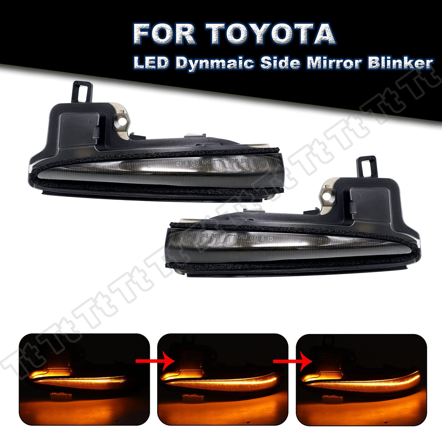 Switchback LED side mirror turn signals for Toyota RAV4 19-23 and Tacoma 16-23.