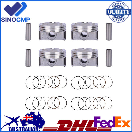 4x Piston  Rings Set 23041-2B600 for Hyundai for Kia Accent Rio 1.6L DOHC 2012-2016