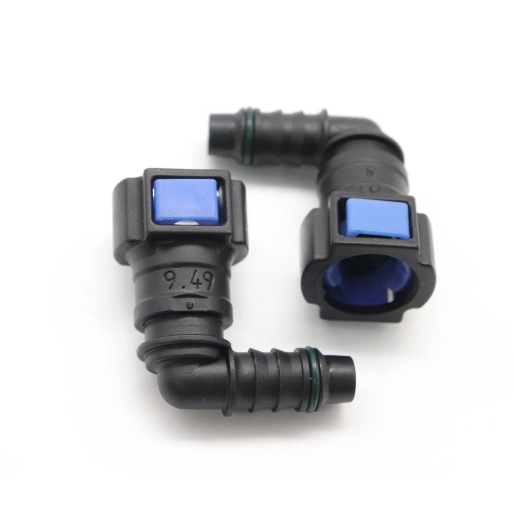 2-Pack Fuel Line Hose Quick Release Female Connector 9.49mm ID8 10x8 90¡ã