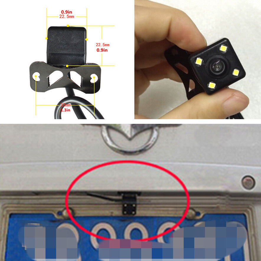 Car 4 LED Night Use Reverse Backup Parking Auxiliary Astern image CCD Camera