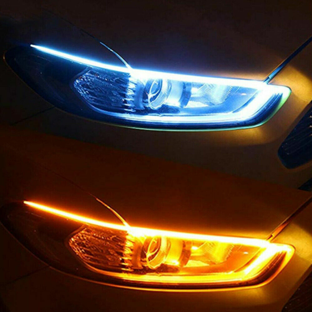 2x45 cm DRL LED headlight strip daytime running light sequential indicator