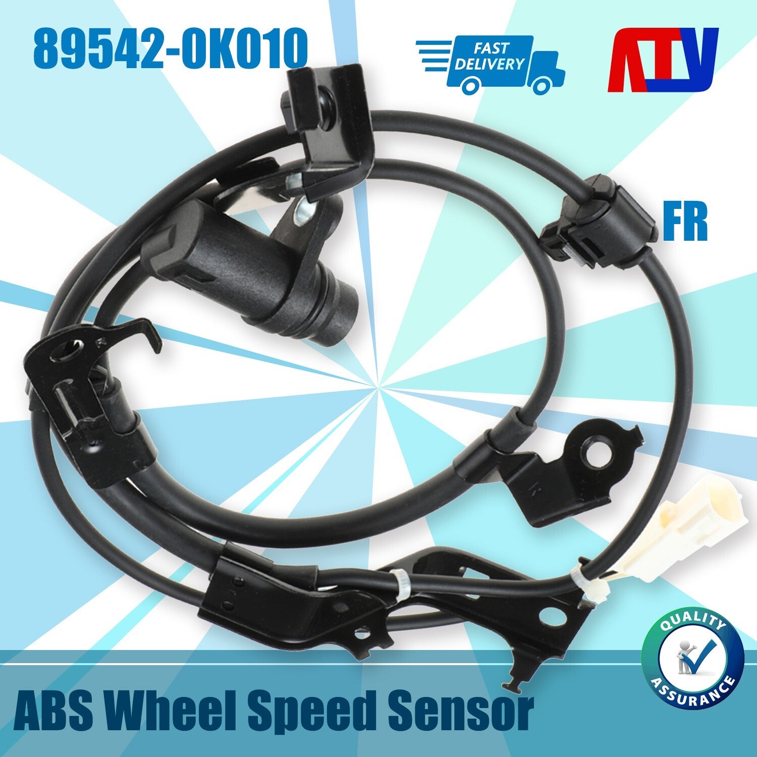 For 2005-2014 for Toyota Hilux 1PCS Front Right ABS Wheel Speed Sensor 89542-0K010