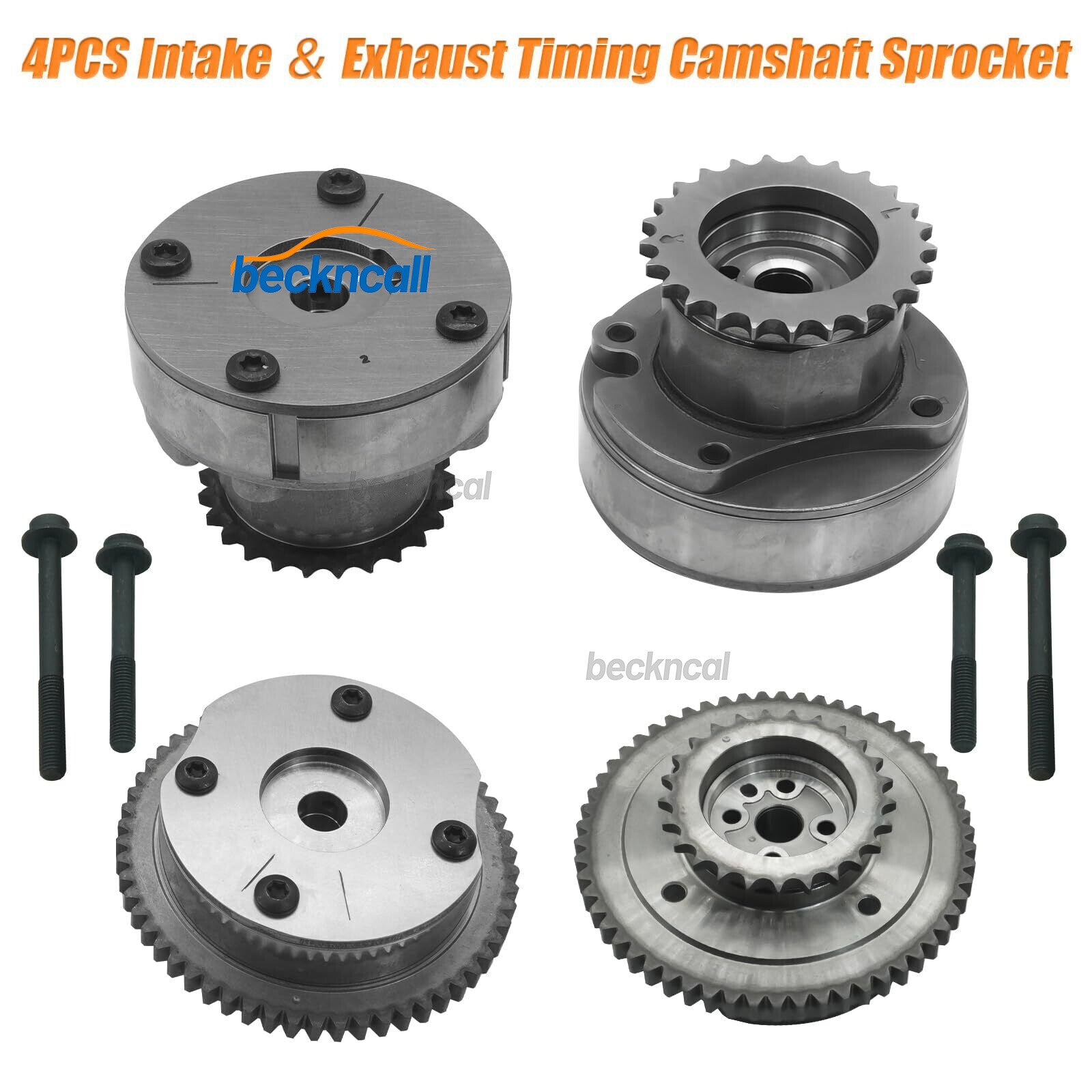 4pcs Camshaft Phaser Exh Int Set fit for Navigator F-150 for Ford for Lincoln for Mustang Taurus