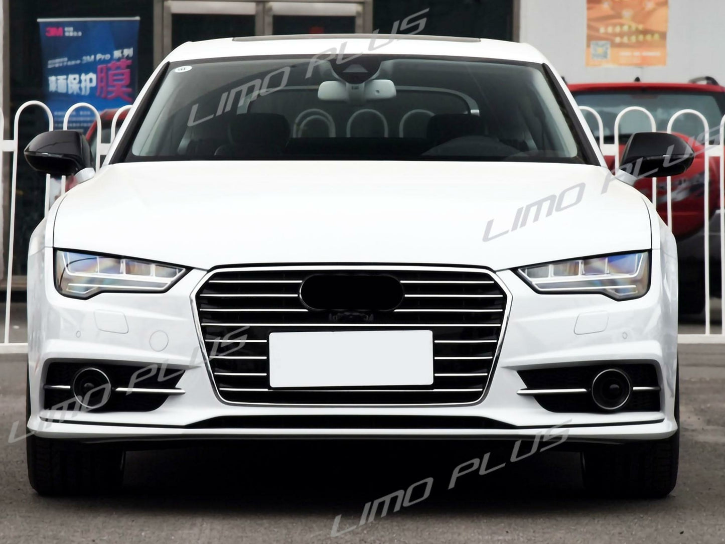 Pair Glossy Black Side Wing Mirror Caps Covers for Audi A7 C7 RS7 S7 2012-2018