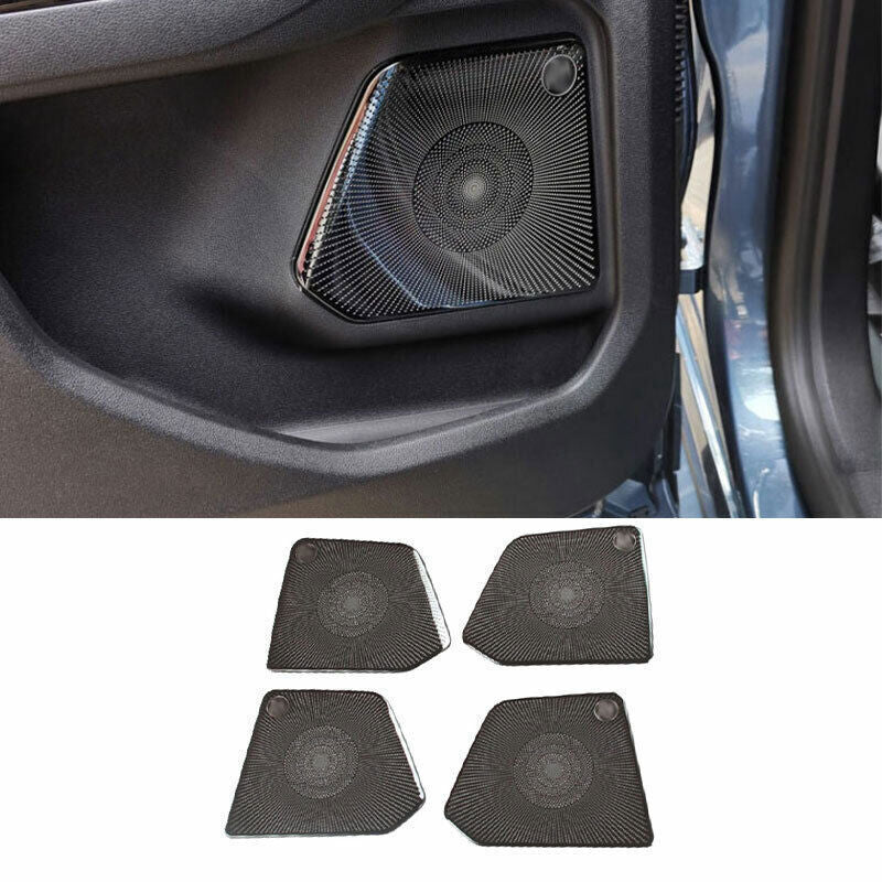Black Titanium Inner Door Speaker Cover Trim Fit for Ford Escape Kuga 2020-2021