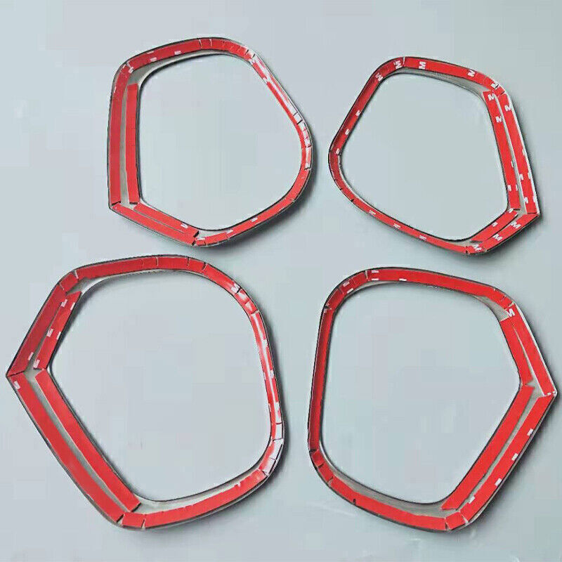 for Cadillac SRX 2010-15 Steel Silver Inner Door Speaker Horn Sound Ring Trim 4P