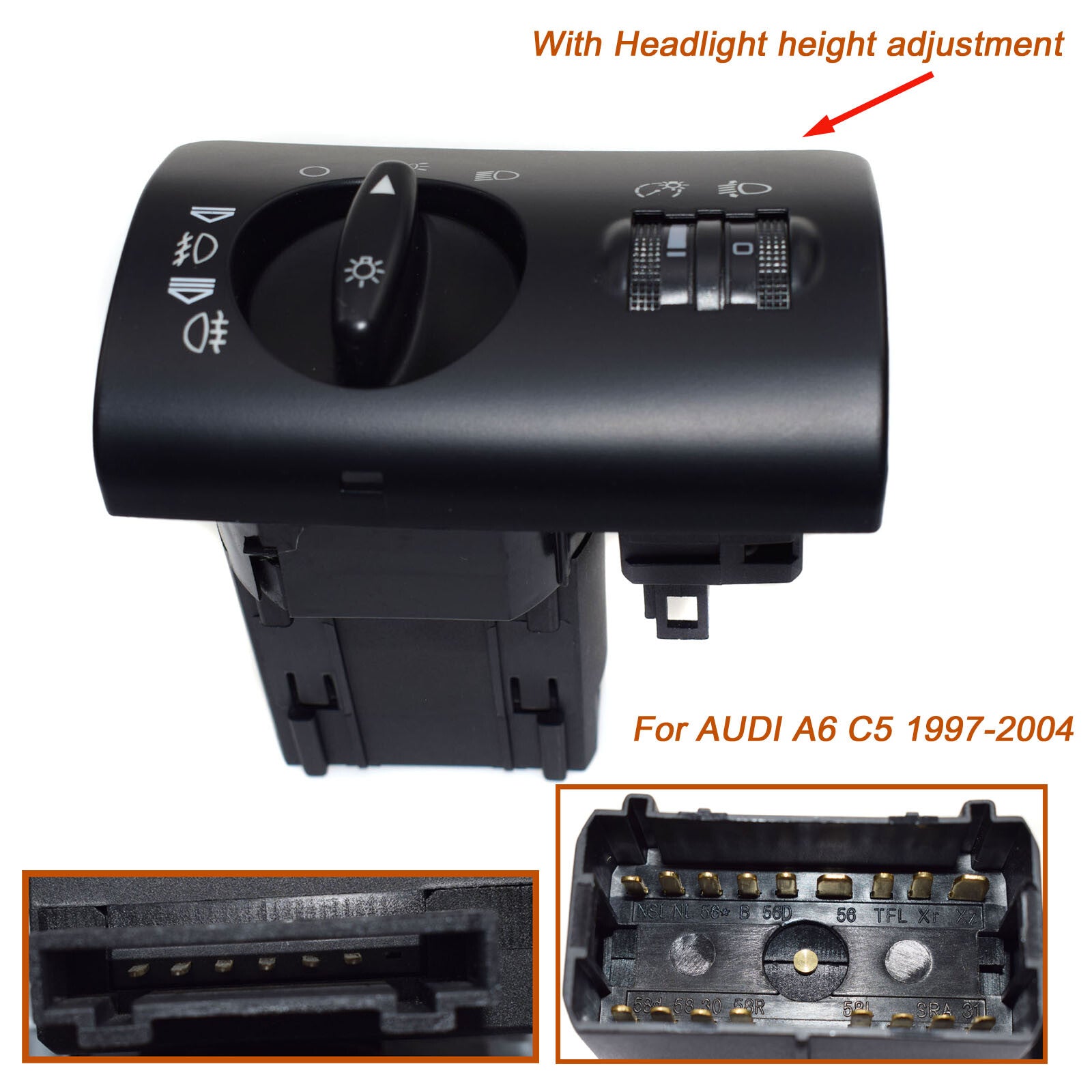 1PCS Car Headlight Fog Lamp Switch for AUDI A6 C5 4B1941531F NEW