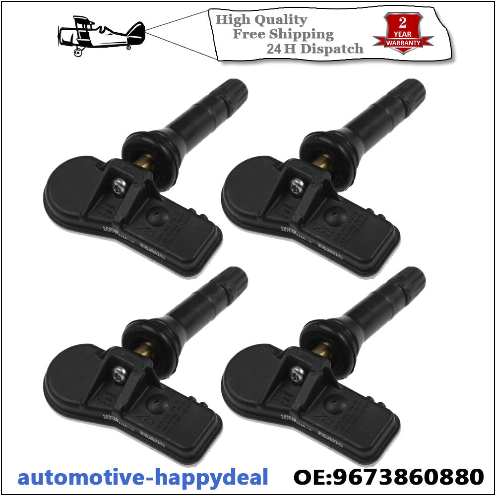 4X Tyre Pressure Sensor TPMS 9673860880 for Peugeot 308 T7 04/2007-08/2013