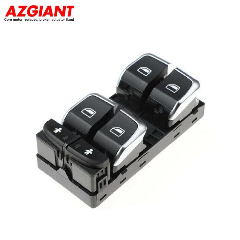 Suitable for 2013-2014 for Audi A6 Allroad, left front drive side window switch with chrome trim.