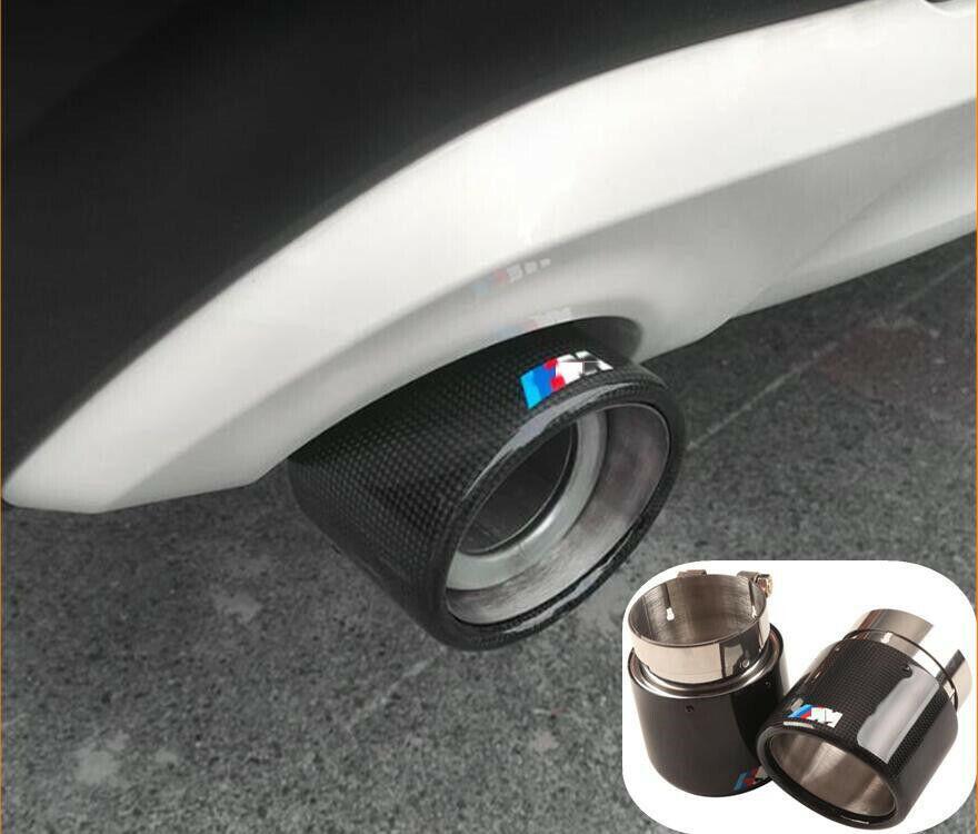 for BMW X1 2020-2022 F48 steel Carbon Fiber Rear Exhaust Muffler Tip Tail Pipe