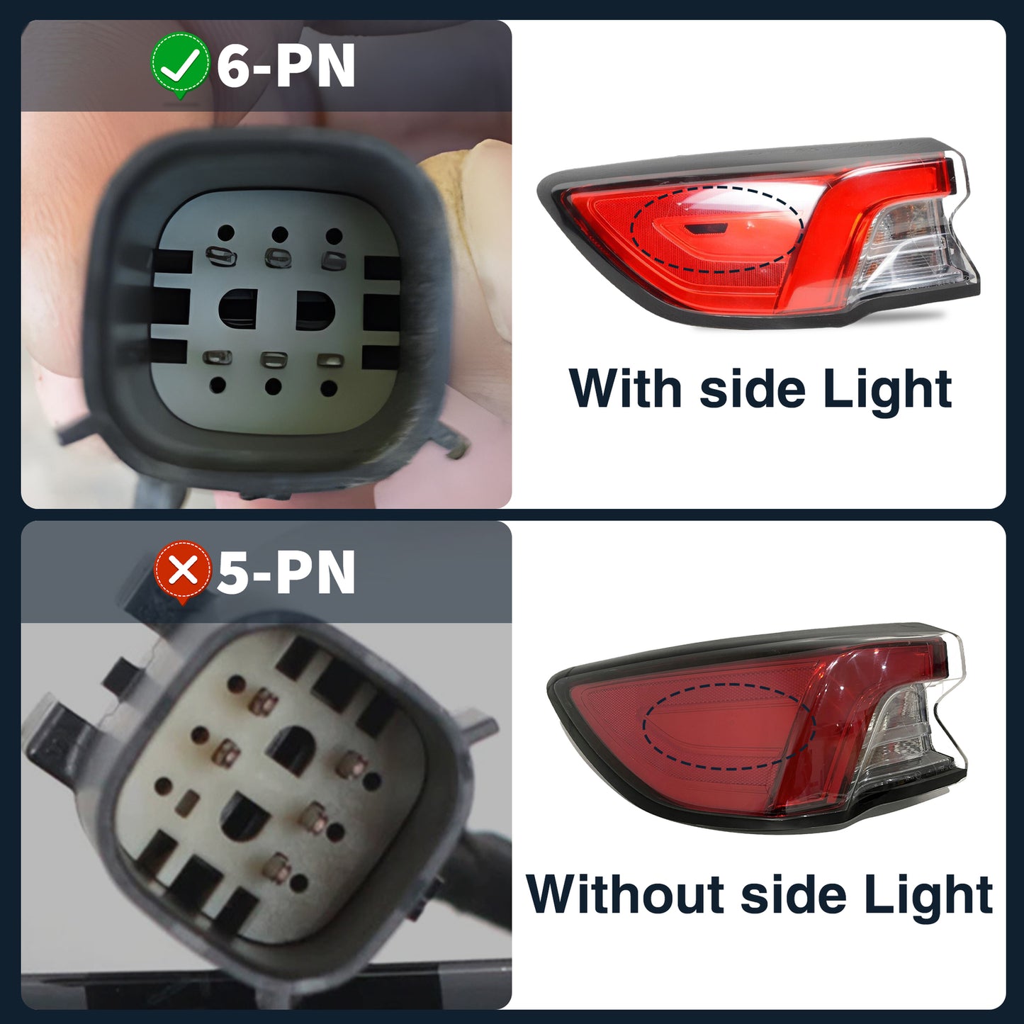 for Ford Escape 2020 2021 2022 Left Driver Outer Tail Light Assembly Brake Lamp