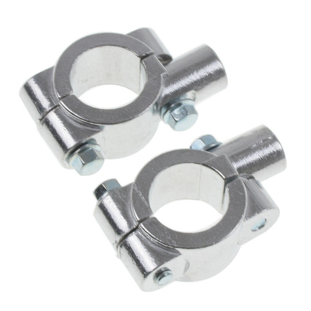 22MM M8 8mm Motorrad Lenker Spiegelhalterung Klemmadapter Chrom Paar
