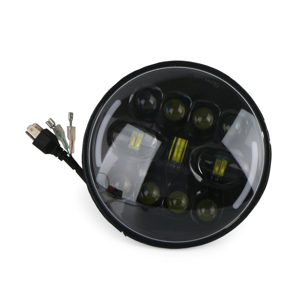 7-inch LED headlights, high/low angel eye LEDs, suitable for motorcycles, for Harley-Davidson , for Honda , for Yamaha .