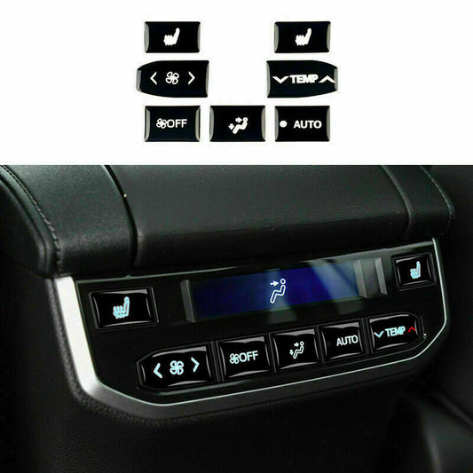 for Toyota Highlander 2020-2023 Black Rear Armrest AC Switch Control Button Trim