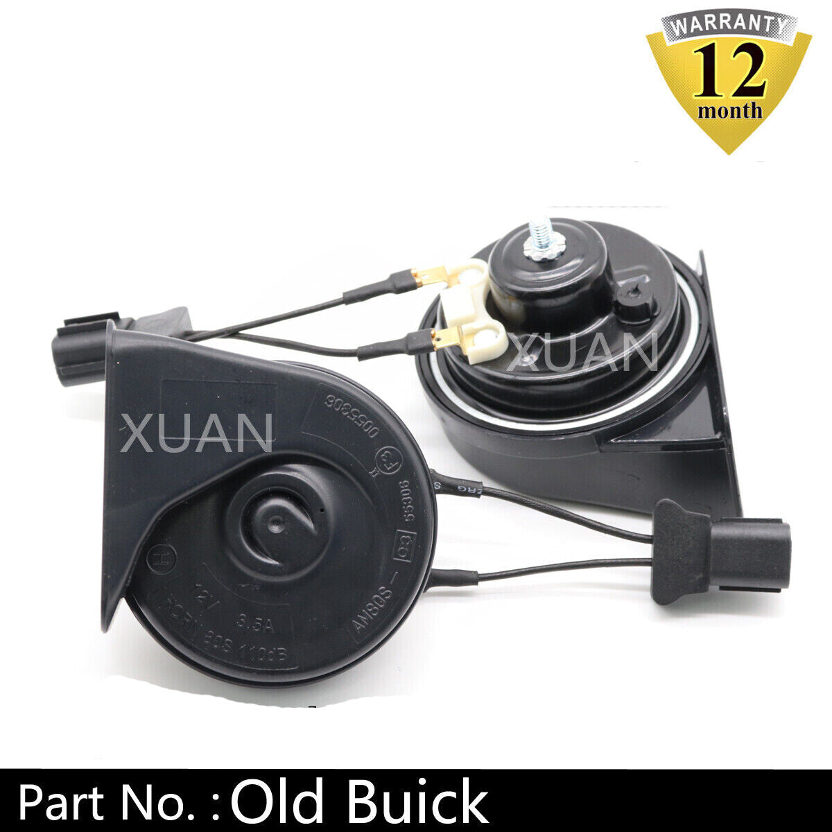 12V Car/Truck Loud Dual-Tone Snail Electric Air Horn Siren Universal Old for Buick