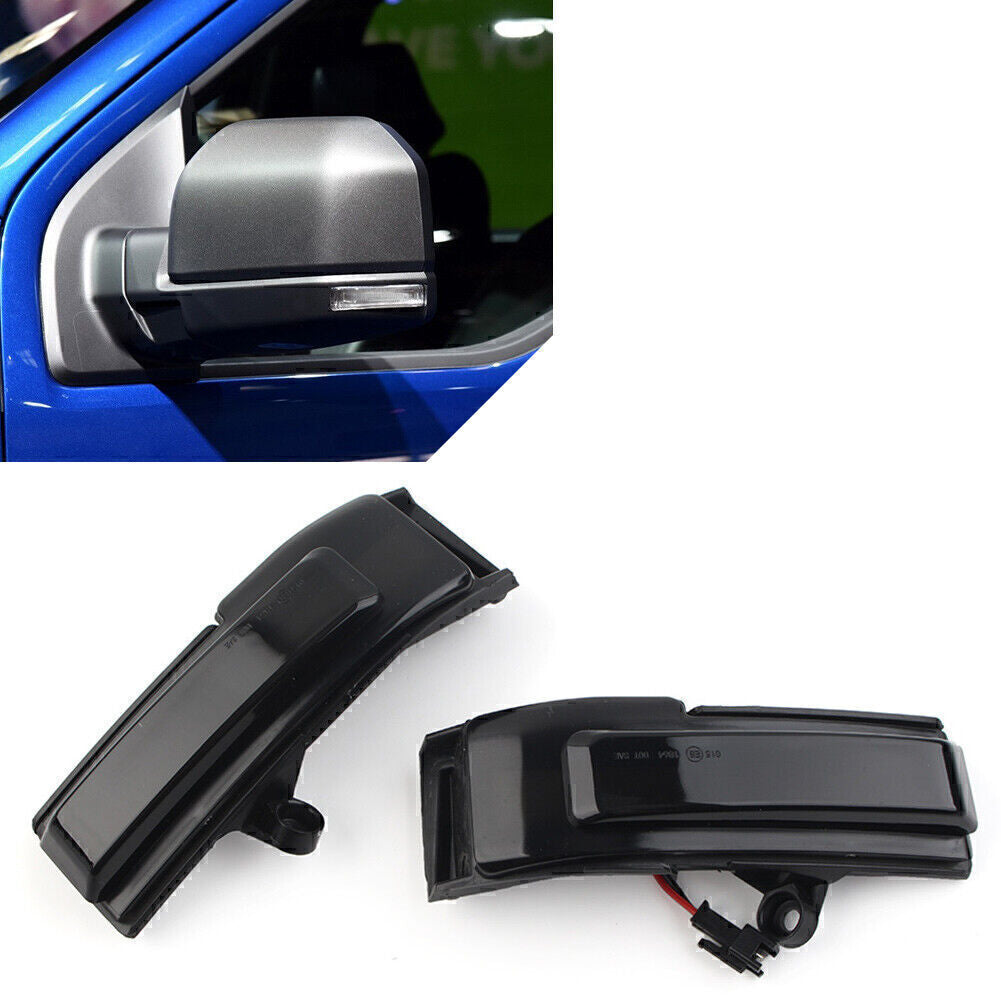 for Ford F-150 2015-2020 Dynamic LED Rearview Mirror Flowing Turn Signal Light