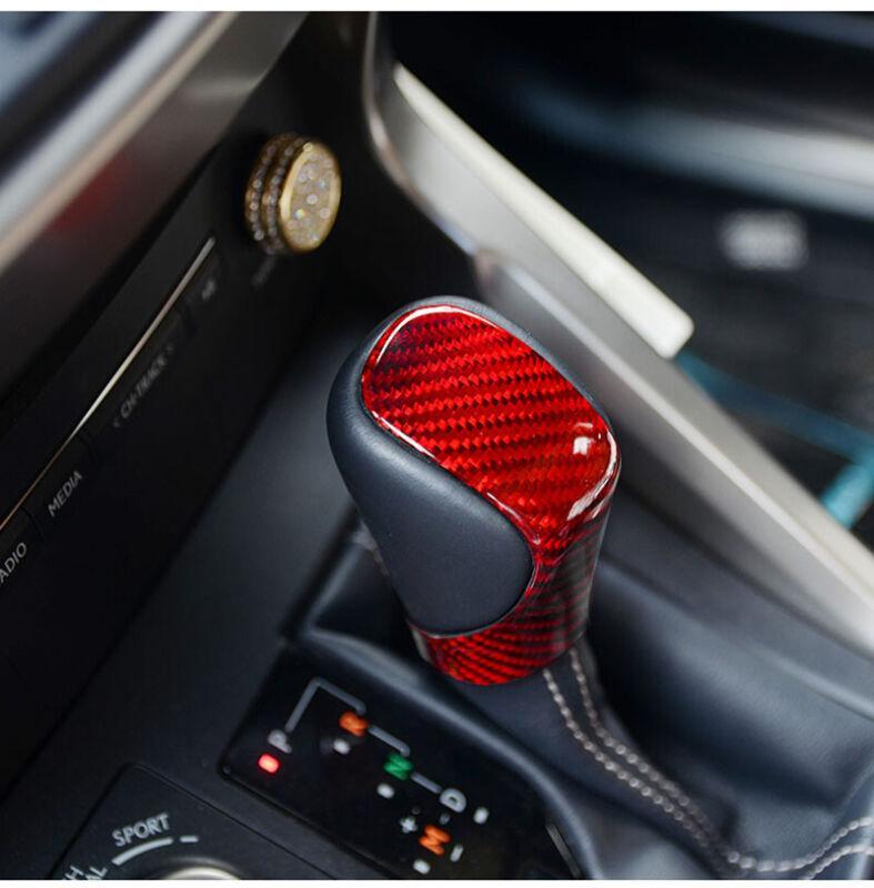 Red Carbon Fiber Gear Shift Knob Decor cover Trim for Lexus IS RC GS NX for ES RX 1X
