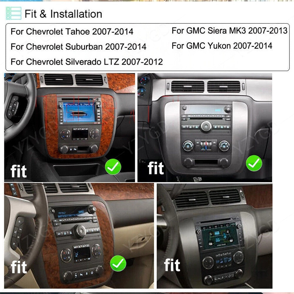 for Chevrolet Silverado LTZ 2007-2012 Apple Carplay Car Radio GPS Stereo Screen